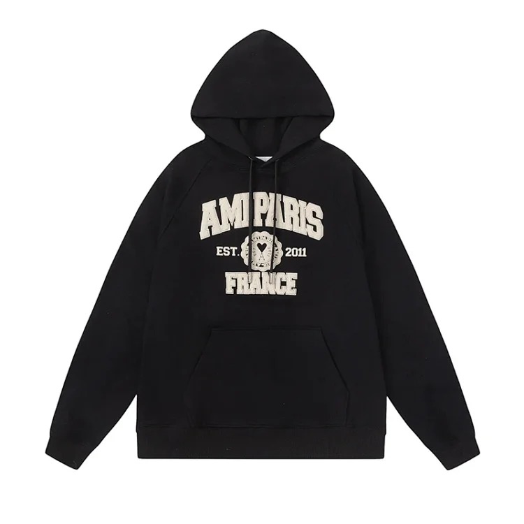 Letter love foam printed hooded sweatshirt for men and women round neck pullover sweatshirt(pic2) Letter love foam printed hooded sweatshirt for men and women round neck pullover sweatshirt