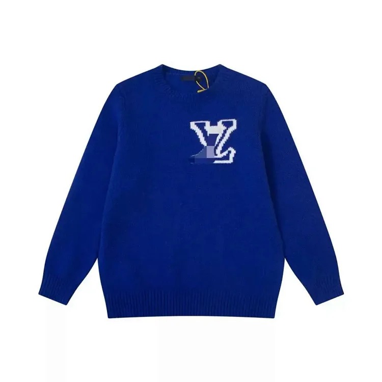 Round neck loose sweater sweater pullover jacquard letters same style for men and women