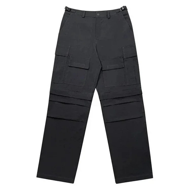 Paris style Travis Scott music festival style cotton multi-pocket overalls