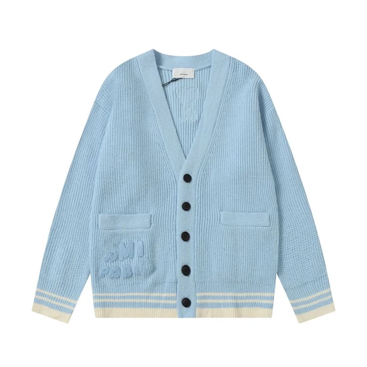 Love embroidered knitted sweater casual loose and versatile couple style