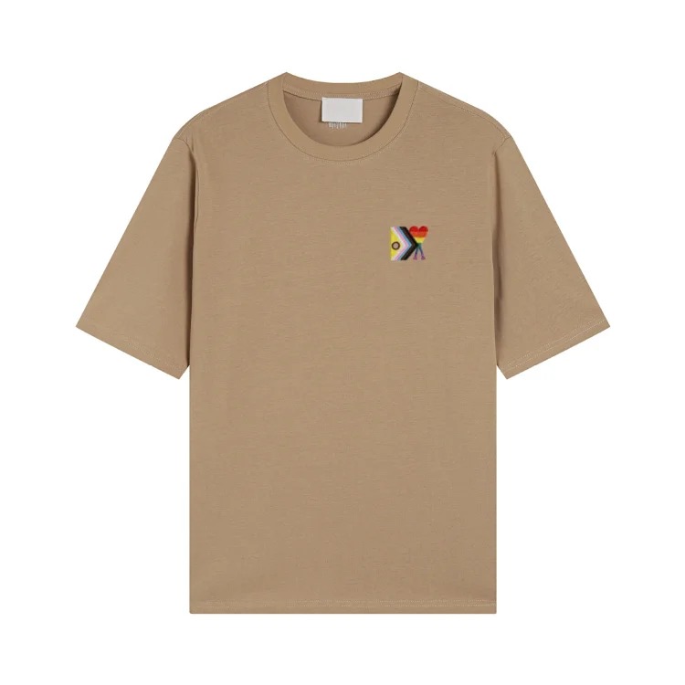 Summer short-sleeved T-shirt embroidered small love pure cotton loose