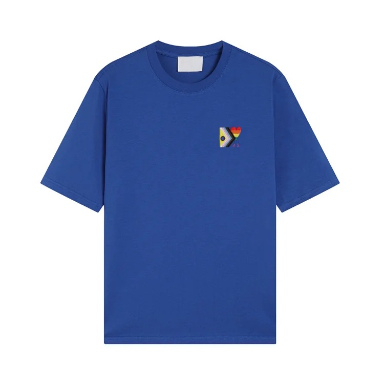 Summer short-sleeved T-shirt embroidered small love pure cotton loose