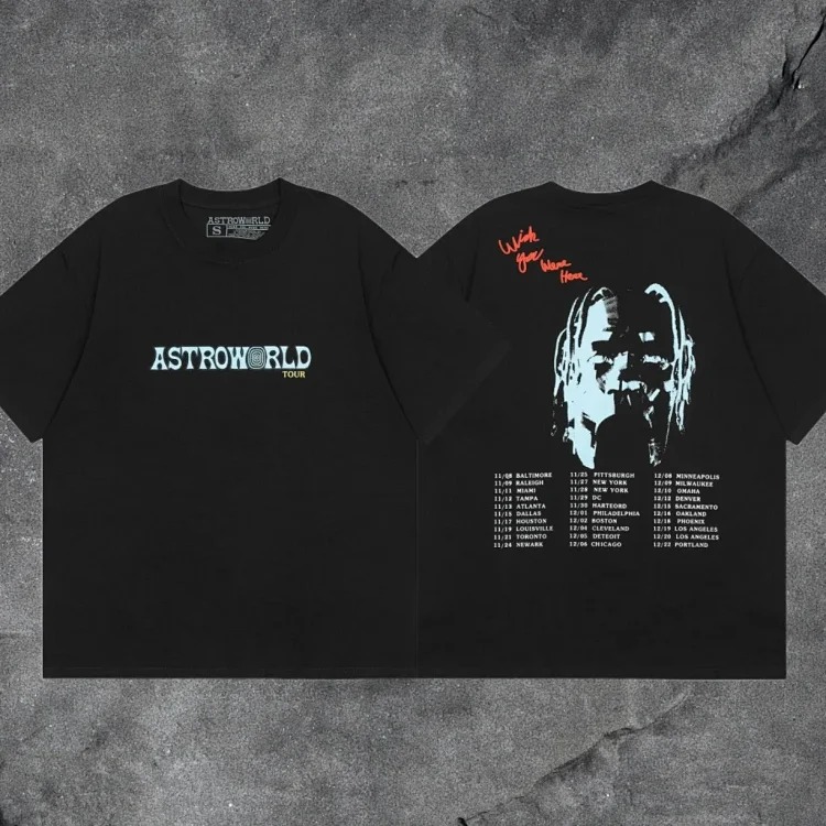 Travis scott short-sleeved Utopia TS co-branded utopia limited American high street T-shirt