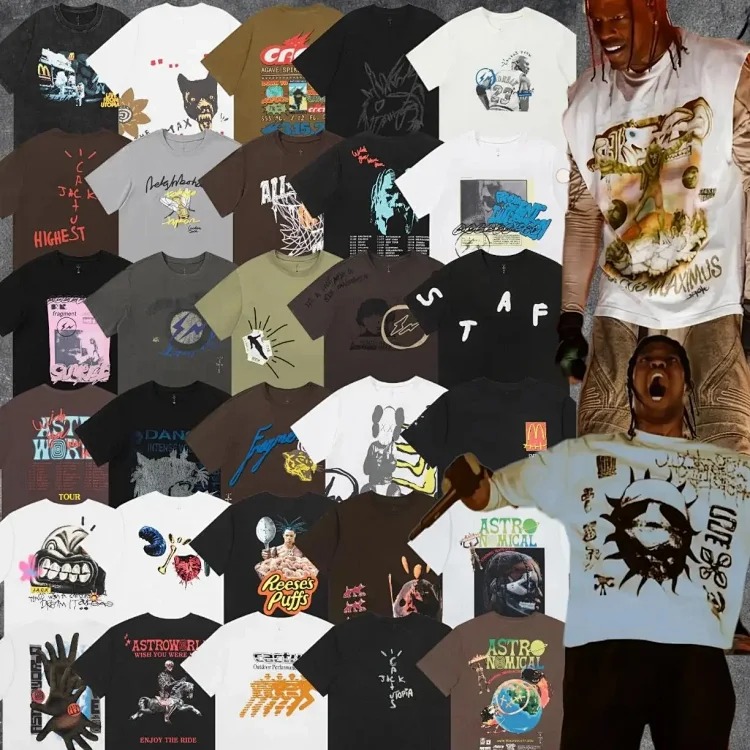 Travis scott short-sleeved Utopia TS co-branded utopia limited American high street T-shirt