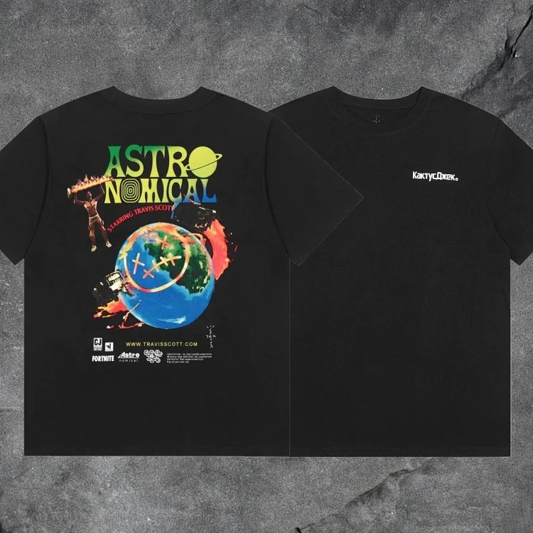 Travis scott short-sleeved Utopia TS co-branded utopia limited American high street T-shirt