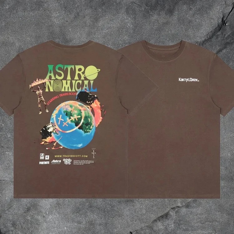 Travis scott short-sleeved Utopia TS co-branded utopia limited American high street T-shirt