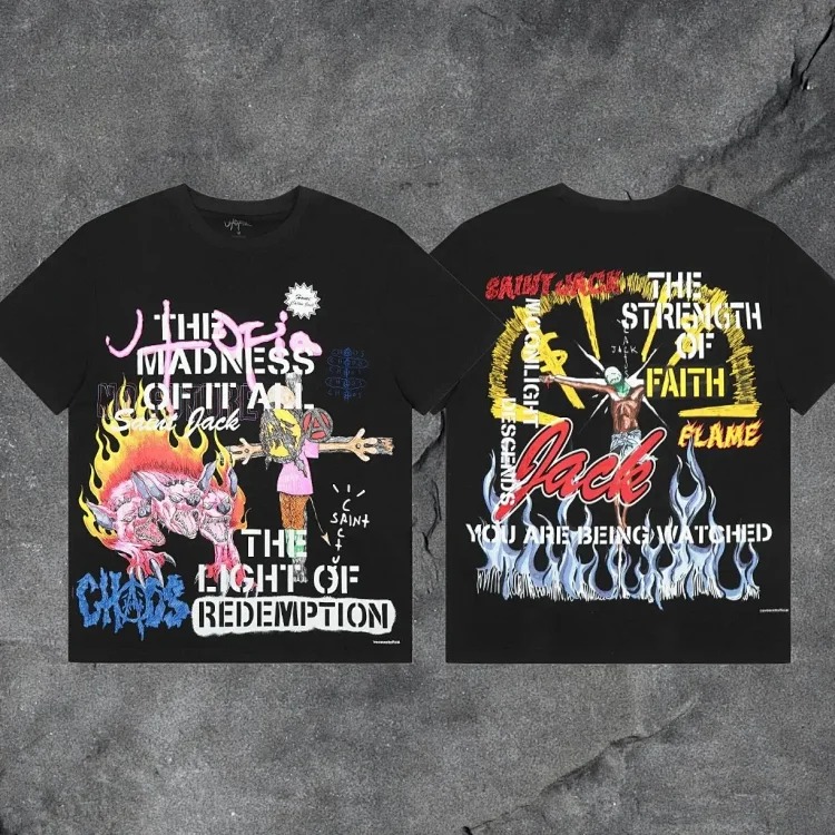 Travis scott short-sleeved Utopia TS co-branded utopia limited American high street T-shirt