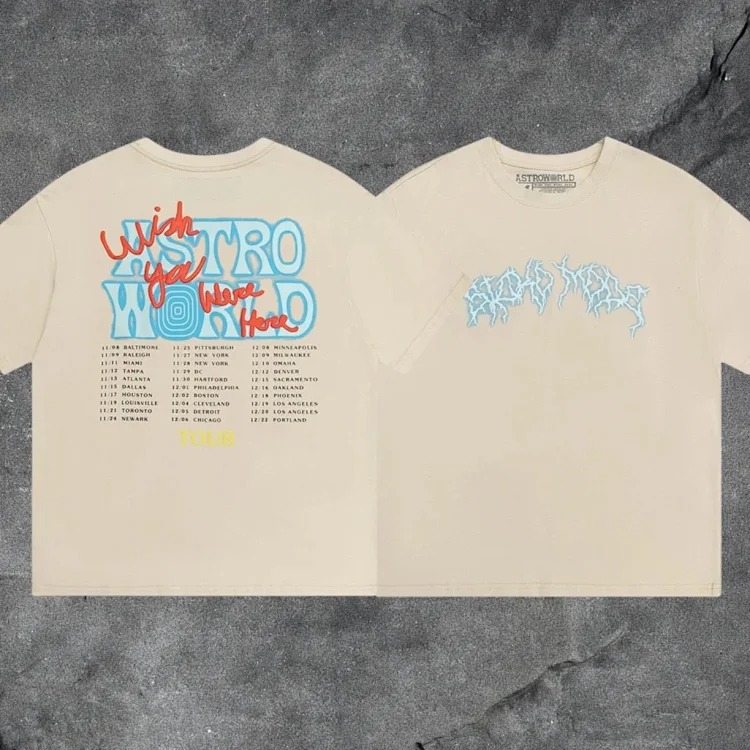 Travis scott short-sleeved Utopia TS co-branded utopia limited American high street T-shirt