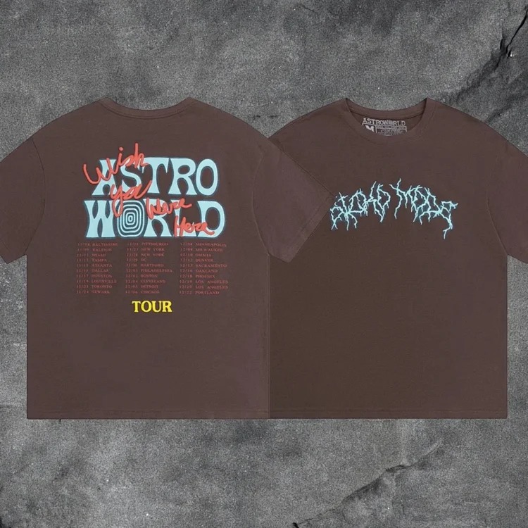 Travis scott short-sleeved Utopia TS co-branded utopia limited American high street T-shirt
