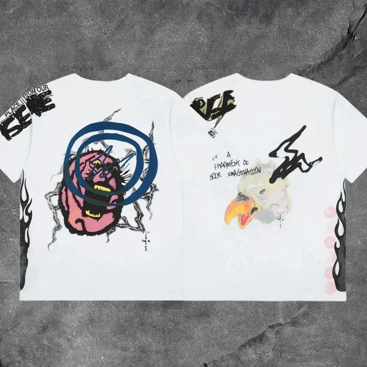 Travis scott short-sleeved Utopia TS co-branded utopia limited American high street T-shirt