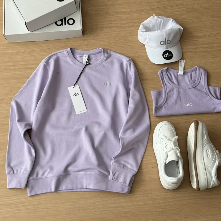Small label unisex long-sleeved sweatshirt solid color round neck casual top