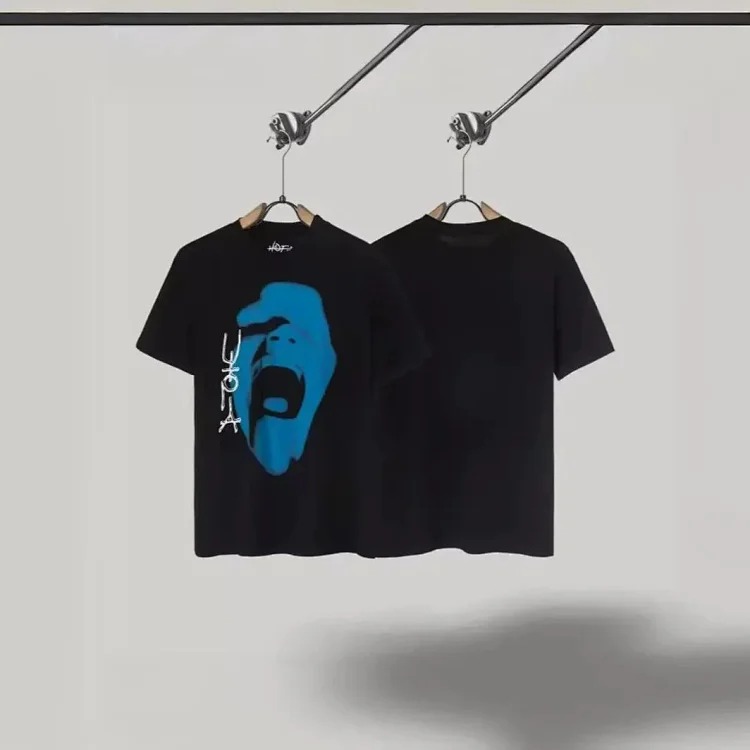 2024 New Travis Scott Cactus Jack Utopia Joint Model Crying Blue Face Short Sleeves