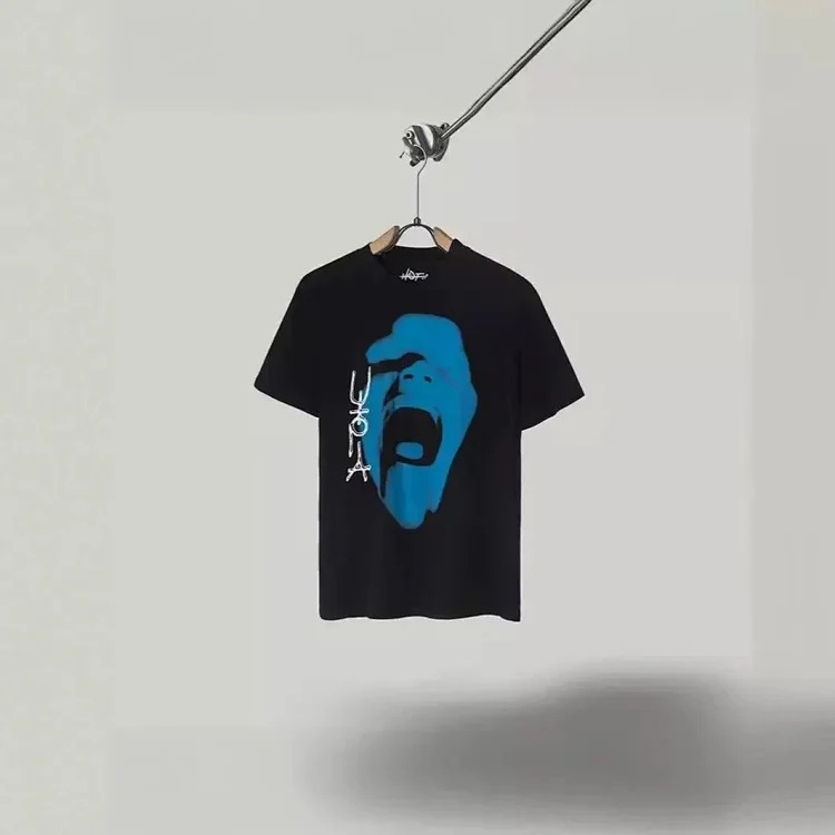 2024 New Travis Scott Cactus Jack Utopia Joint Model Crying Blue Face Short Sleeves