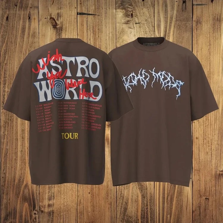 TRAVIS SCOTT American street short-sleeved 24ss new album peripheral VINTAGE niche trendy brand retro T-shirt