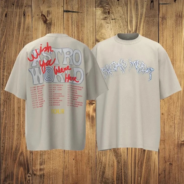 TRAVIS SCOTT American street short-sleeved 24ss new album peripheral VINTAGE niche trendy brand retro T-shirt