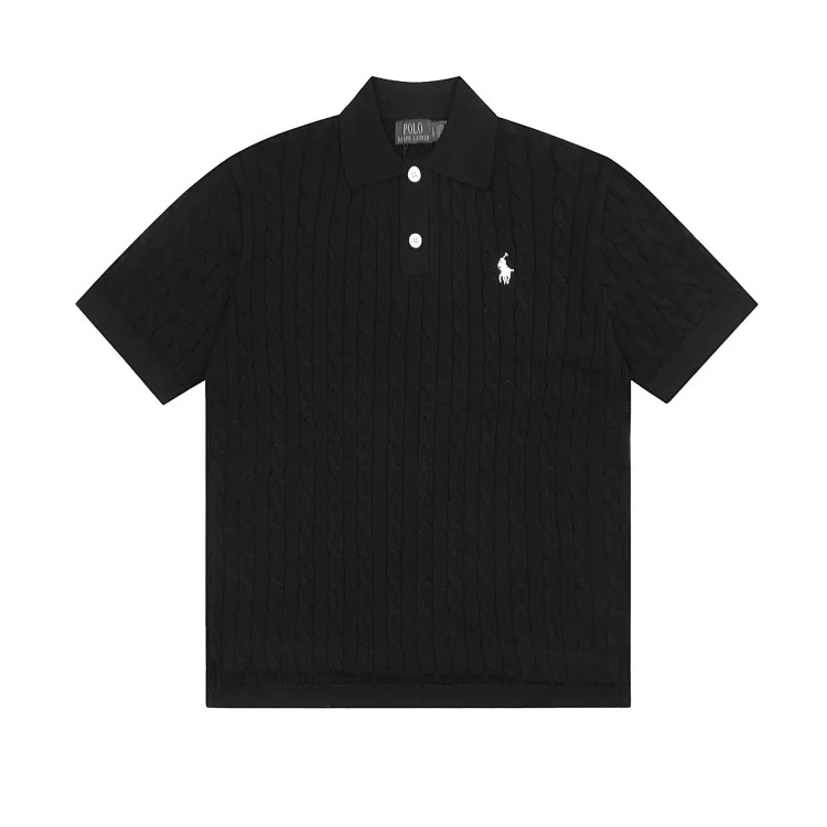 Louis Vuitton Horse label POLO lapel knitted short-sleeved small twist lapel T-shirt