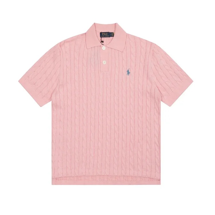 Louis Vuitton Horse label POLO lapel knitted short-sleeved small twist lapel T-shirt