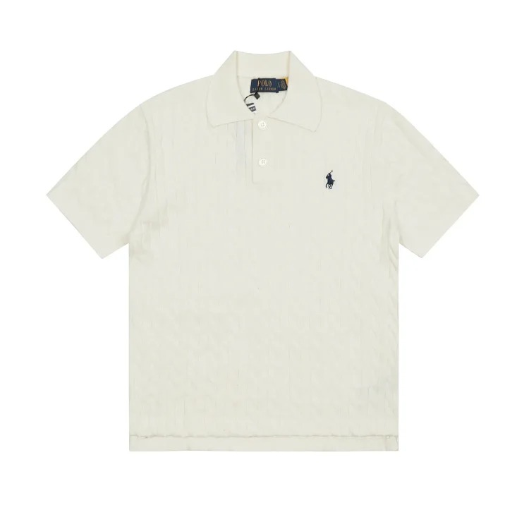 Louis Vuitton Horse label POLO lapel knitted short-sleeved small twist lapel T-shirt