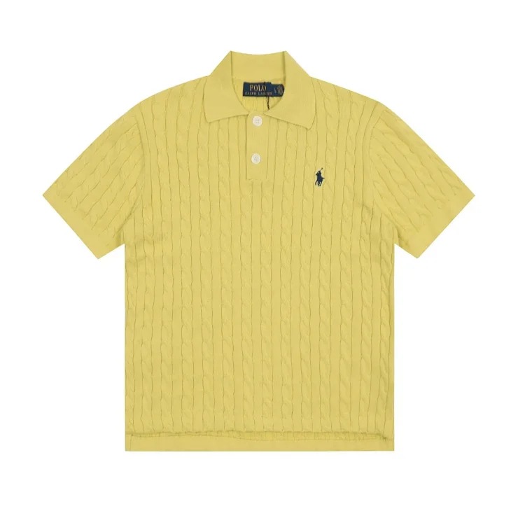 Louis Vuitton Horse label POLO lapel knitted short-sleeved small twist lapel T-shirt