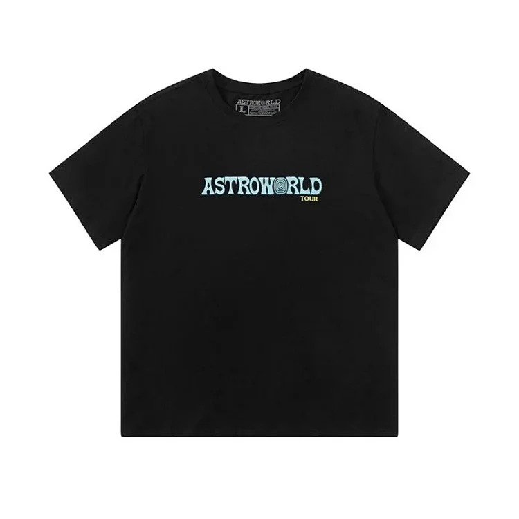 New heavyweight Travis Scott Cactus Jack portrait printed short-sleeved T-shirt tee for men and women