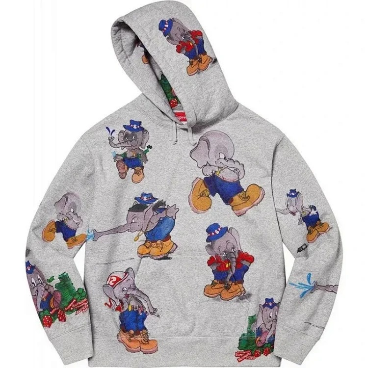European and American trendy Satin Appliqué Hooded Sweatshirt hooded long-sleeved fleece sweatshirt