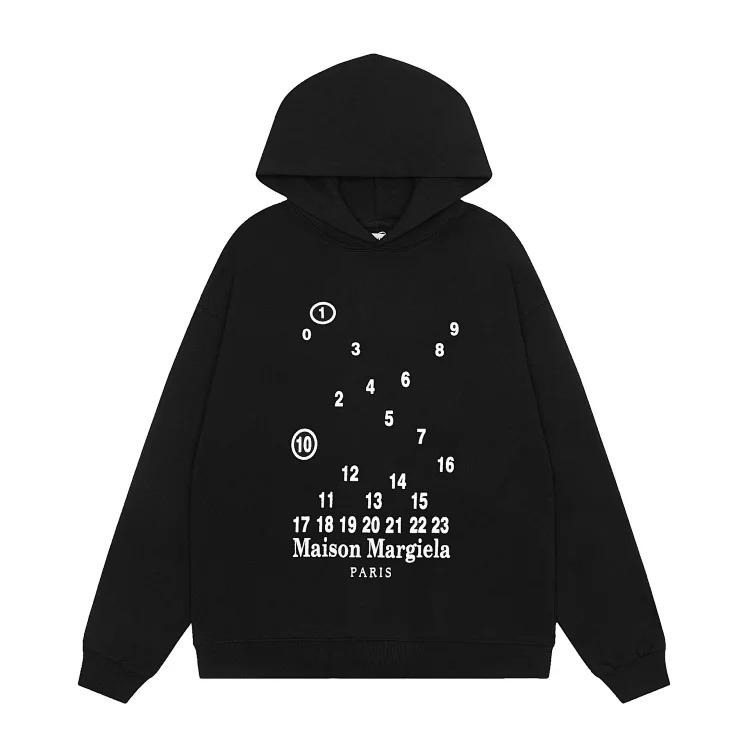 MM6 Maison Margiela Autumn and Winter Loose Jacket Casual Hooded Sweatshirt Trendy Print