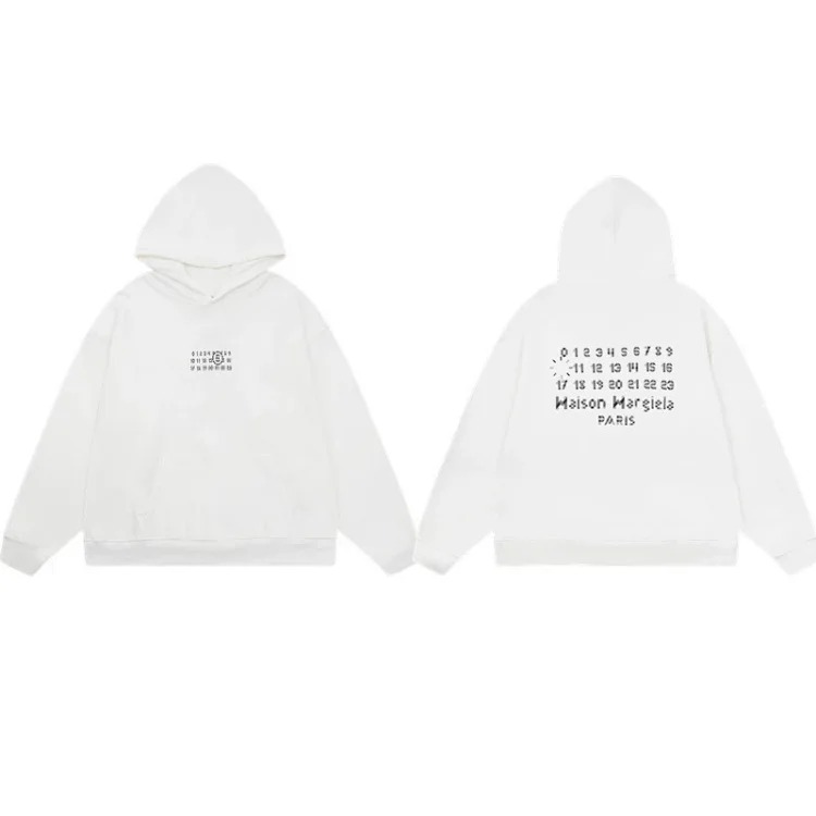 MM6 Maison Margiela Autumn and Winter Loose Jacket Casual Hooded Sweatshirt Trendy Print