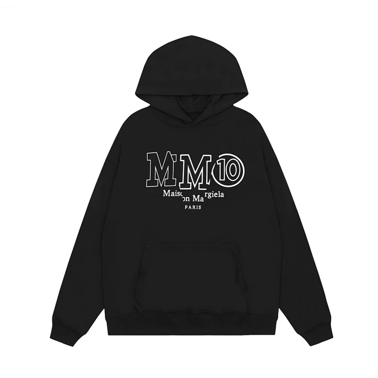 MM6 Maison Margiela Autumn and Winter Loose Jacket Casual Hooded Sweatshirt Trendy Print