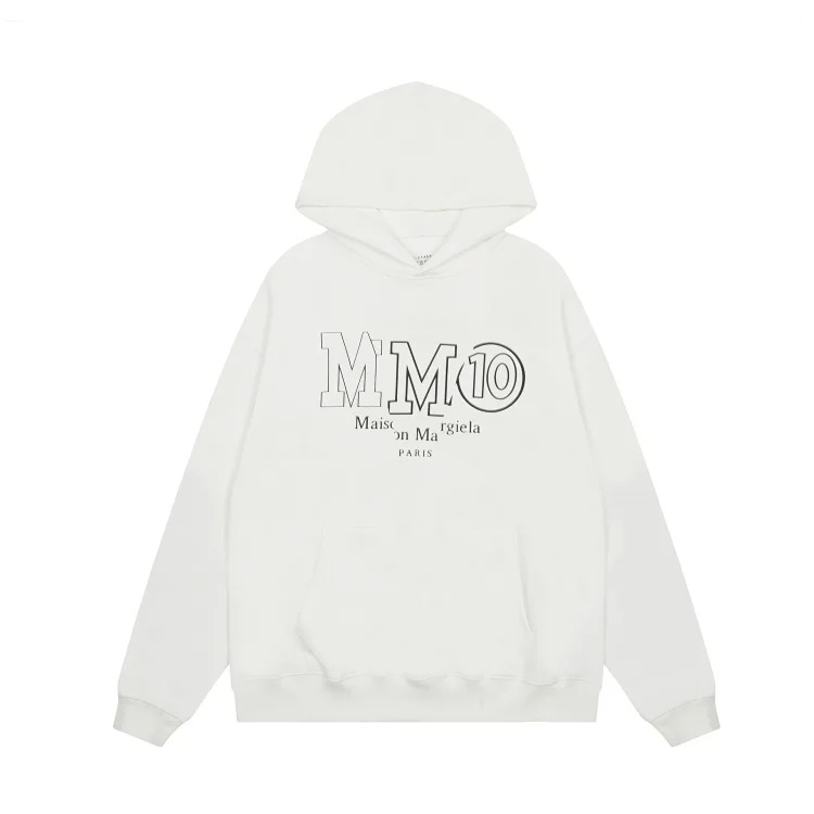 MM6 Maison Margiela Autumn and Winter Loose Jacket Casual Hooded Sweatshirt Trendy Print