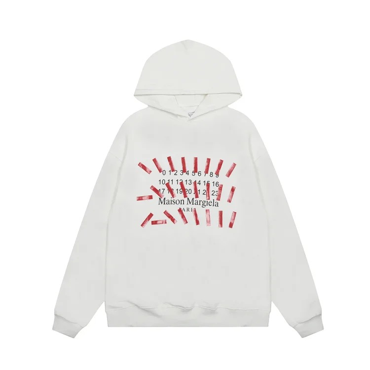 MM6 Maison Margiela Autumn and Winter Loose Jacket Casual Hooded Sweatshirt Trendy Print