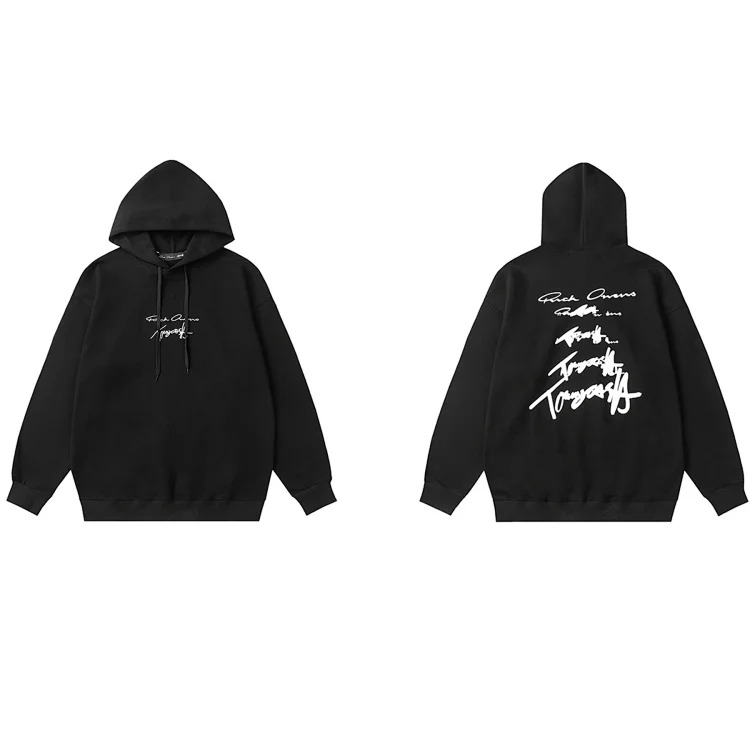 MM6 Maison Margiela Autumn and Winter Loose Jacket Casual Hooded Sweatshirt Trendy Print