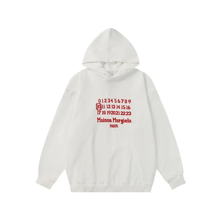 MM6 Maison Margiela Autumn and Winter Loose Jacket Casual Hooded Sweatshirt Trendy Print