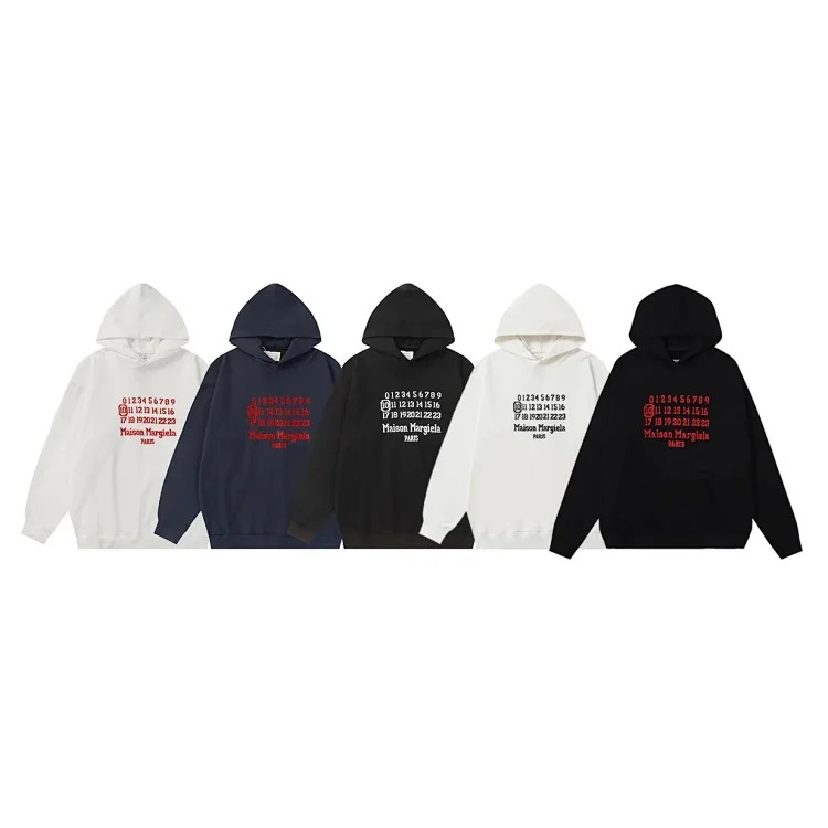 MM6 Maison Margiela Autumn and Winter Loose Jacket Casual Hooded Sweatshirt Trendy Print