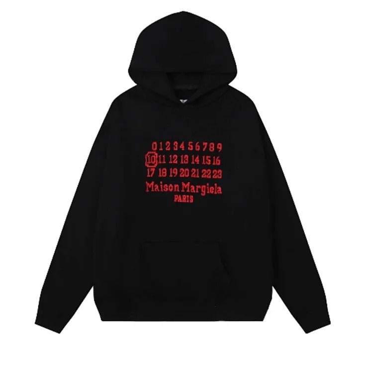 MM6 Maison Margiela Autumn and Winter Loose Jacket Casual Hooded Sweatshirt Trendy Print