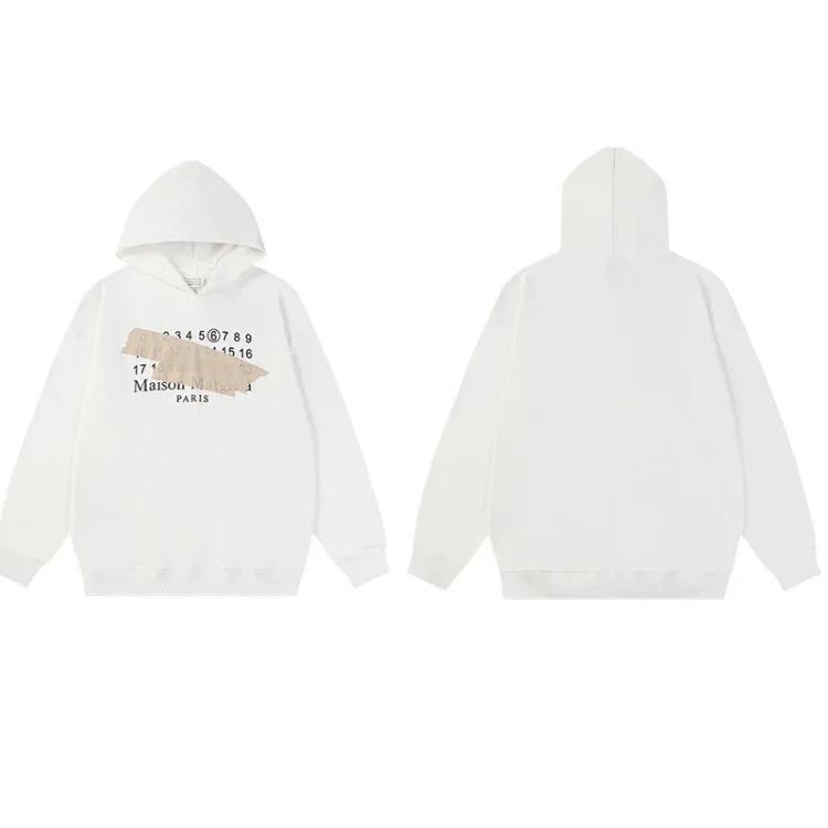 MM6 Maison Margiela Autumn and Winter Loose Jacket Casual Hooded Sweatshirt Trendy Print