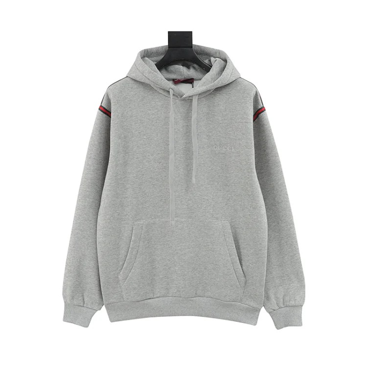 Gucci gray webbing suit hooded sweatshirt for men and women