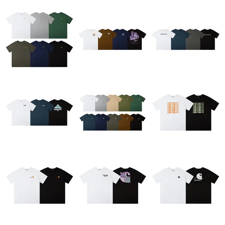 Kaha letter short-sleeved T-shirt for men and women