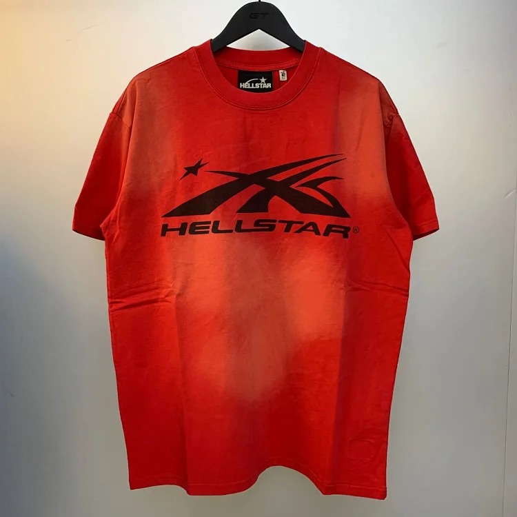 Hellstar Heavy retro Hell Star Future Man print casual loose round neck short-sleeved T-shirt