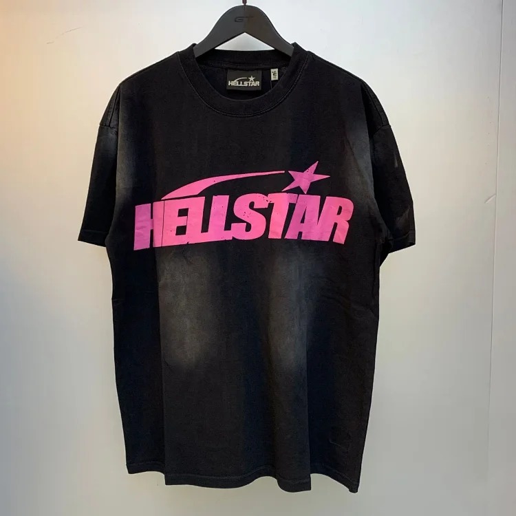 Hellstar Heavy retro Hell Star Future Man print casual loose round neck short-sleeved T-shirt