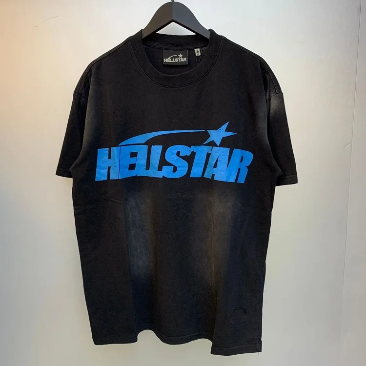 Hellstar Heavy retro Hell Star Future Man print casual loose round neck short-sleeved T-shirt