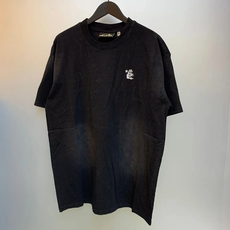 Hellstar Heavy retro Hell Star Future Man print casual loose round neck short-sleeved T-shirt