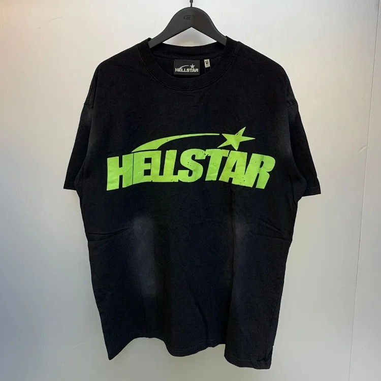 Hellstar Heavy retro Hell Star Future Man print casual loose round neck short-sleeved T-shirt