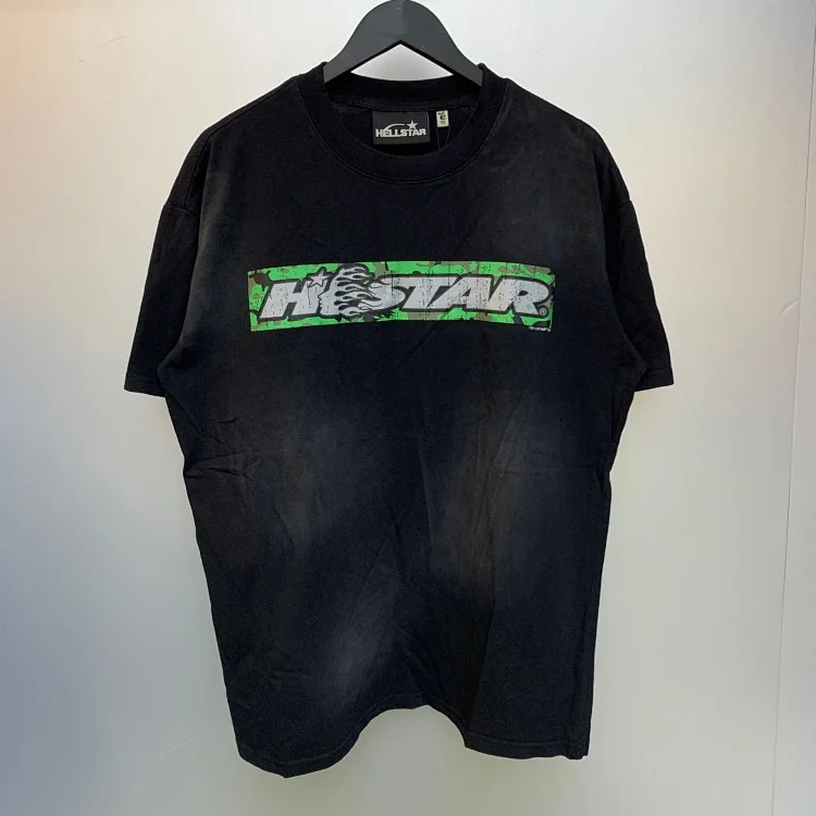 Hellstar Heavy retro Hell Star Future Man print casual loose round neck short-sleeved T-shirt