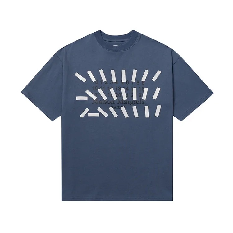 MM6 Maison Margiela digital pattern round neck men's and women's trendy short-sleeved T-shirt series