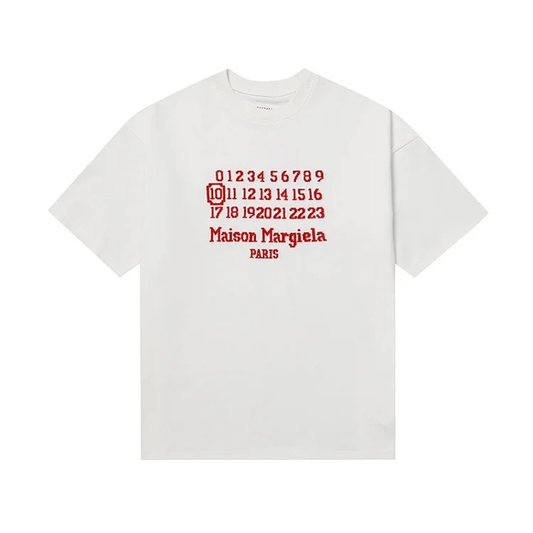 MM6 Maison Margiela digital pattern round neck men's and women's trendy short-sleeved T-shirt series
