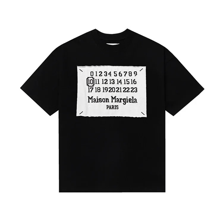 MM6 Maison Margiela digital pattern round neck men's and women's trendy short-sleeved T-shirt series