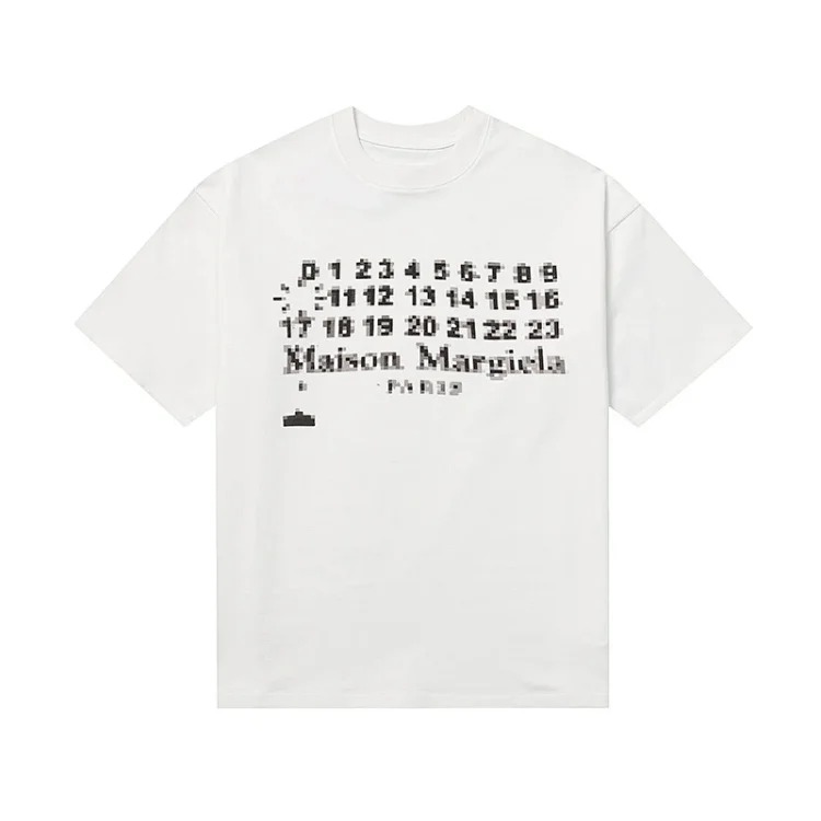 MM6 Maison Margiela digital pattern round neck men's and women's trendy short-sleeved T-shirt series