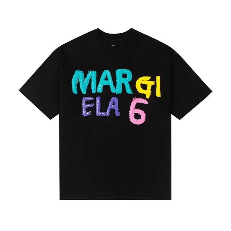 MM6 Maison Margiela digital pattern round neck men's and women's trendy short-sleeved T-shirt series