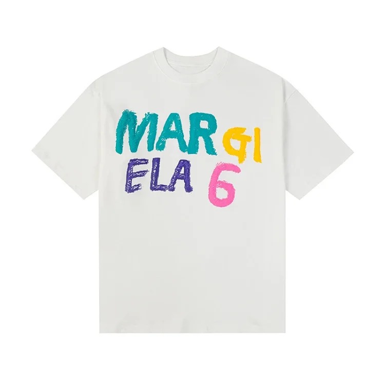 MM6 Maison Margiela digital pattern round neck men's and women's trendy short-sleeved T-shirt series