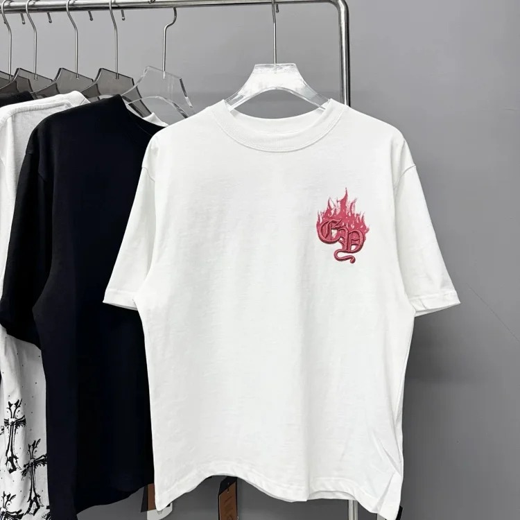 Heavy industry washed and distressed casual short-sleeved T-shirts for men and women